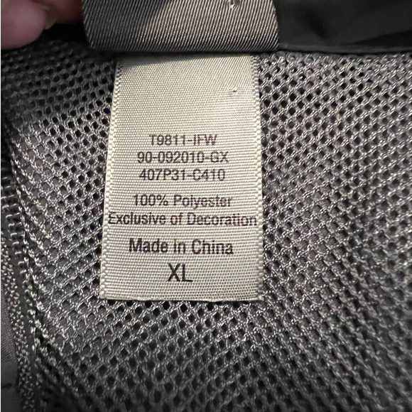 Champion Men's Windbreaker Jacket with full zipper in Gray Size XL - Picture 5 of 6